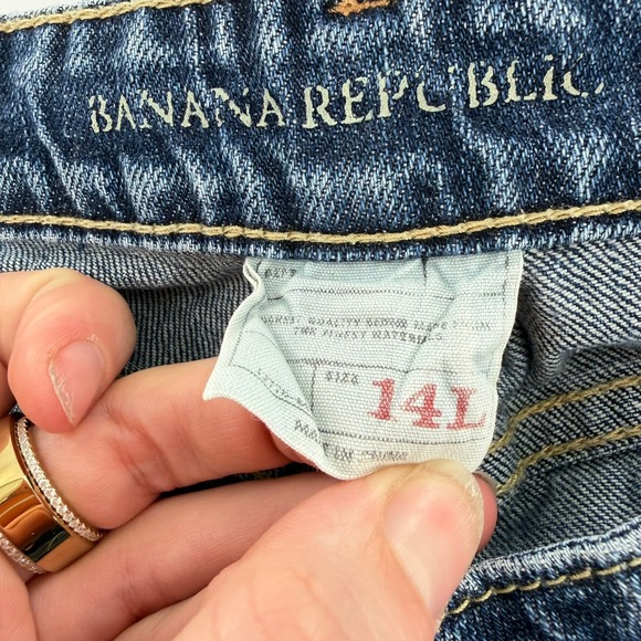 Banana Republic Bootcut Jeans Vintage Women 14L Blue Dark Wash Denim Boot Leg - Picture 7 of 11